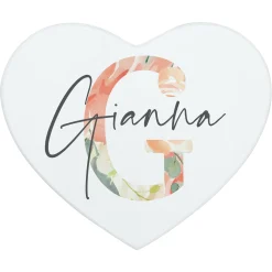 Pretty Initial Heart Shaped Jewelry Box