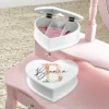 Pretty Initial Heart Shaped Jewelry Box