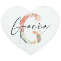 Pretty Initial Heart Shaped Jewelry Box