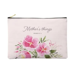 Pretty Pink Poppy Zipper Pouch