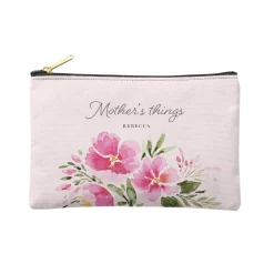 Pretty Pink Poppy Zipper Pouch