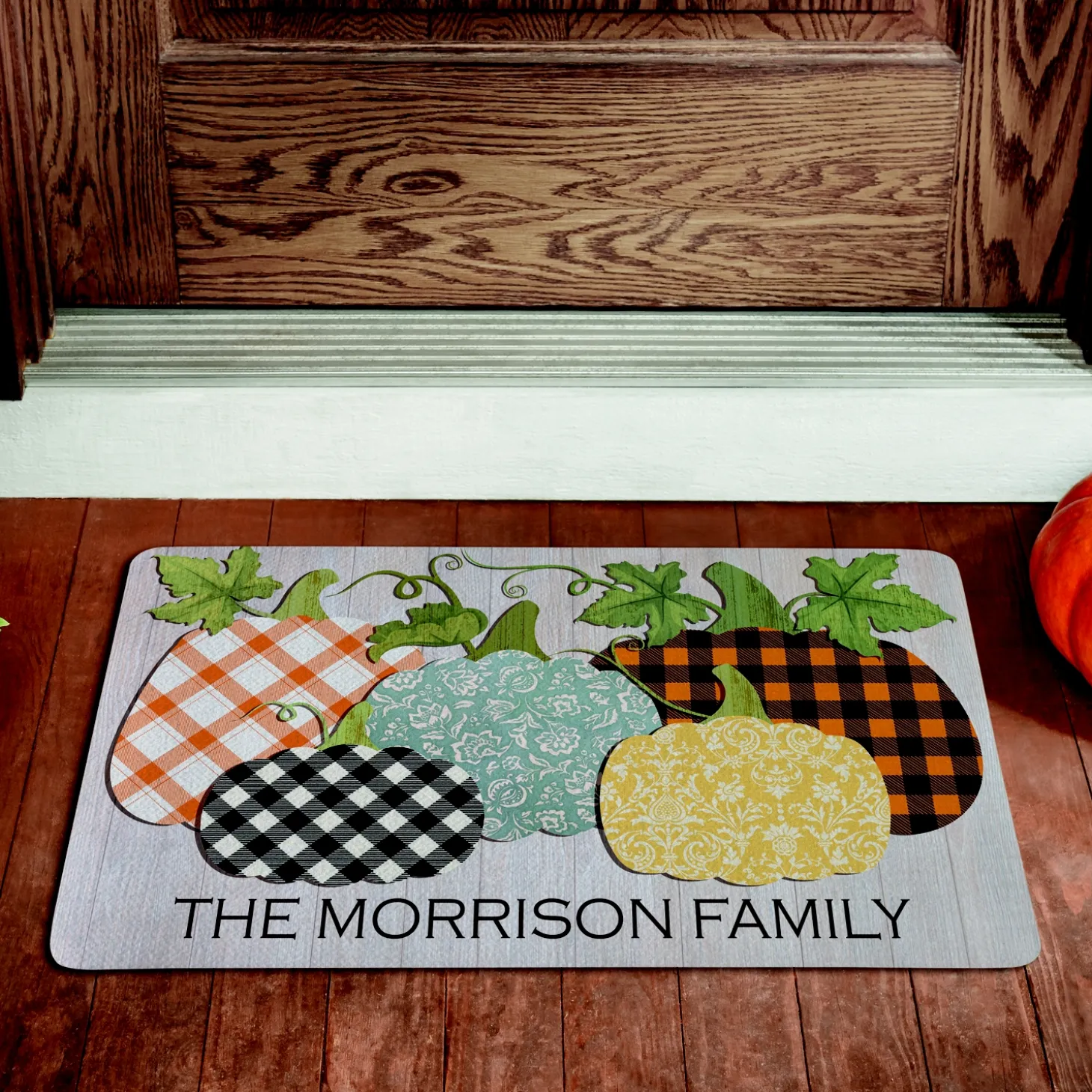 Pretty Pumpkins Doormat