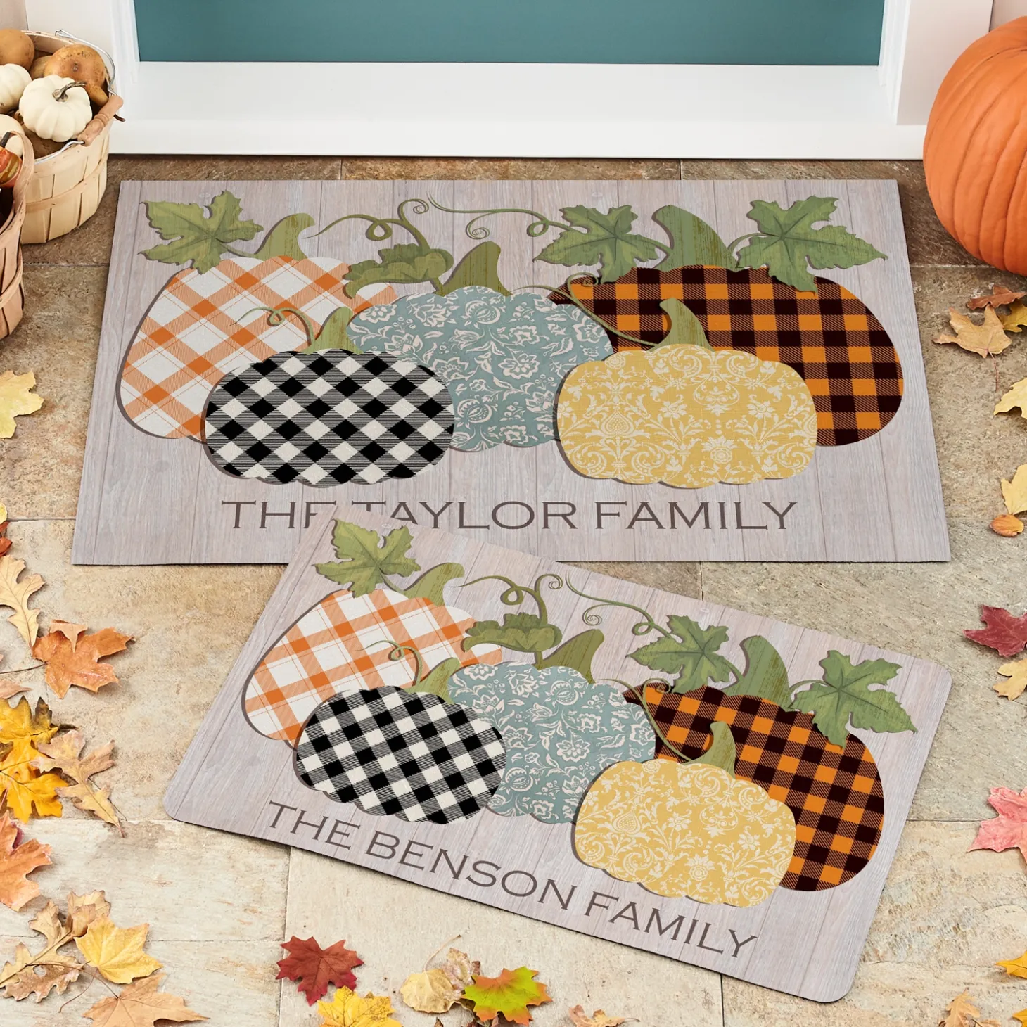 Pretty Pumpkins Doormat