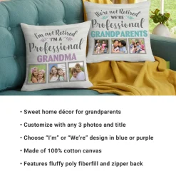 Professional Grandparent Photo Pillow