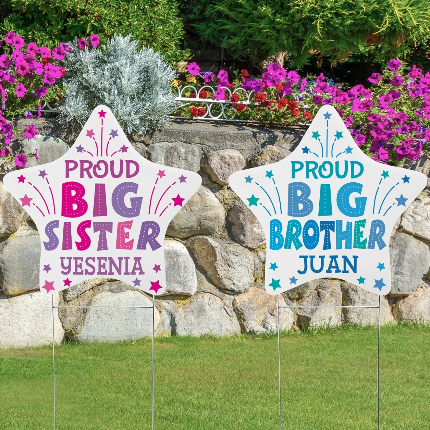 Proud Sibling Star Yard Sign
