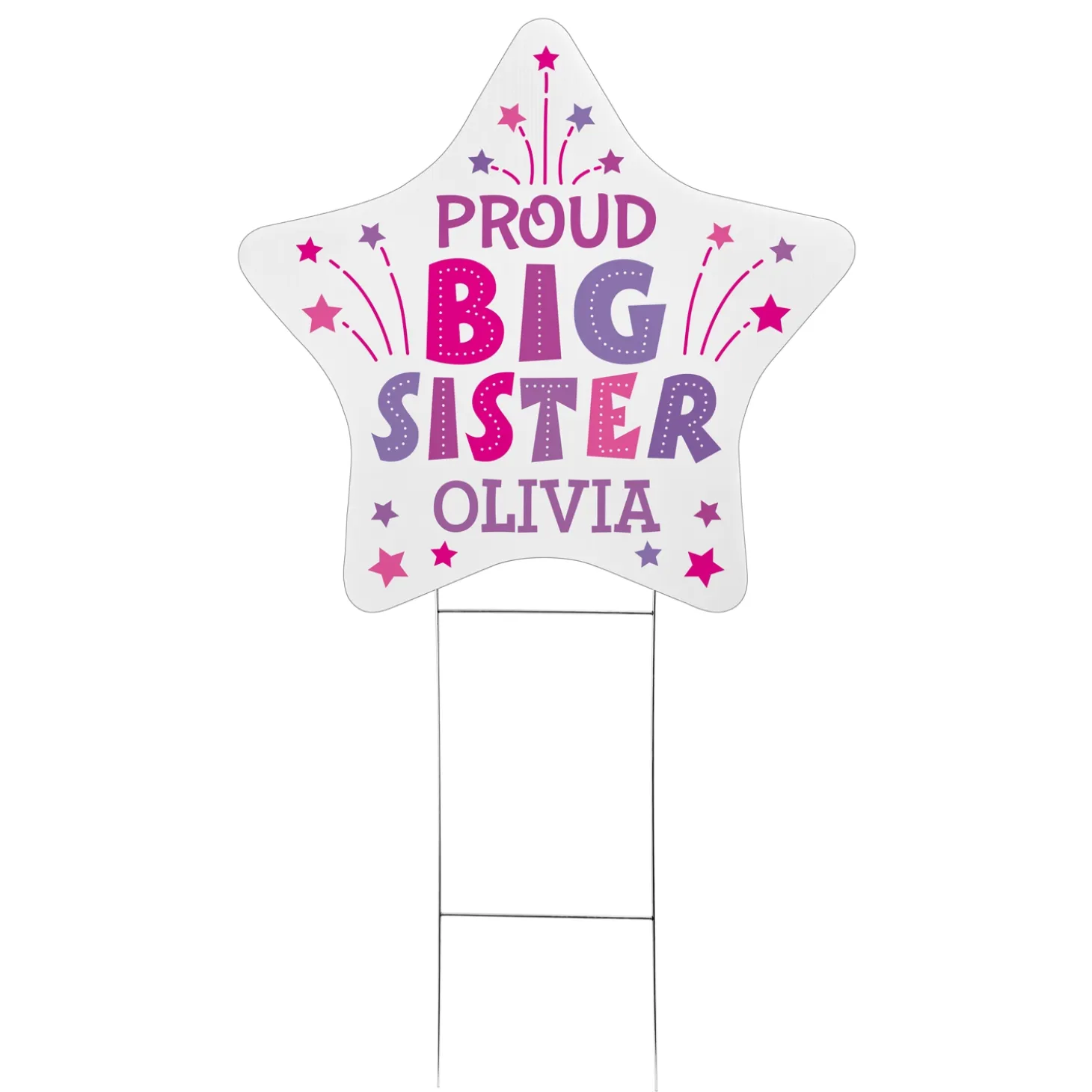 Proud Sibling Star Yard Sign