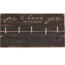 PS I Love You Rustic Wood Pallet Wall Art