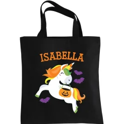 Pumpkincorn Halloween Black Treat Bag