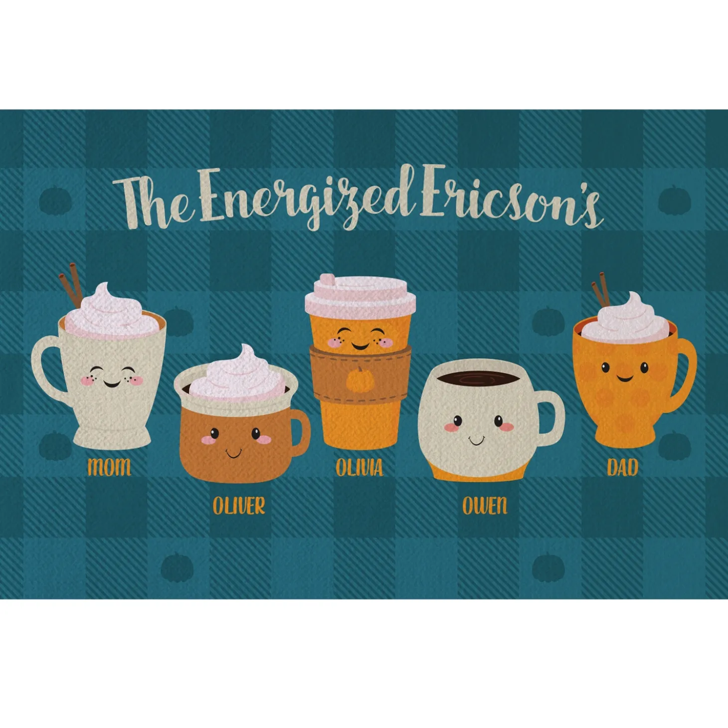 Pumpkin Spice Family Doormat