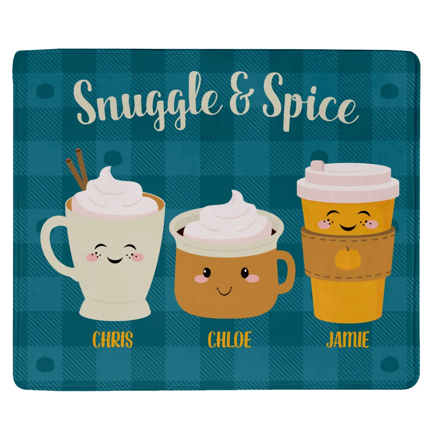 Pumpkin Spice Family Plush Blanket