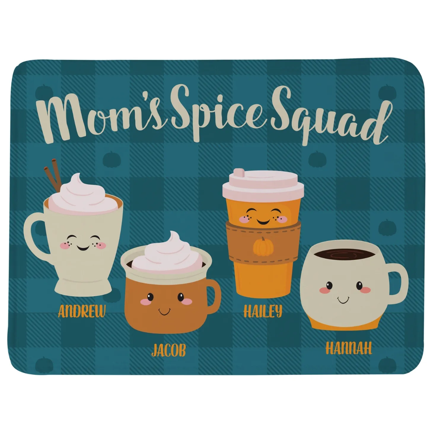 Pumpkin Spice Family Plush Blanket