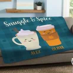 Pumpkin Spice Family Plush Blanket