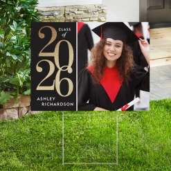 Radiant Year Graduation Photo Yard Sign