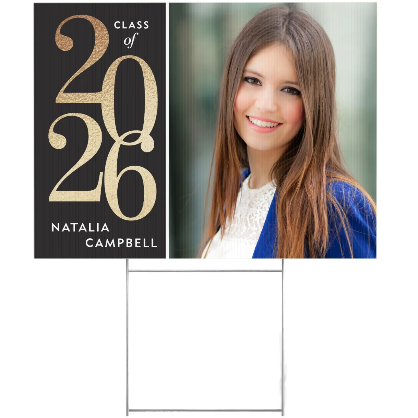 Radiant Year Graduation Photo Yard Sign