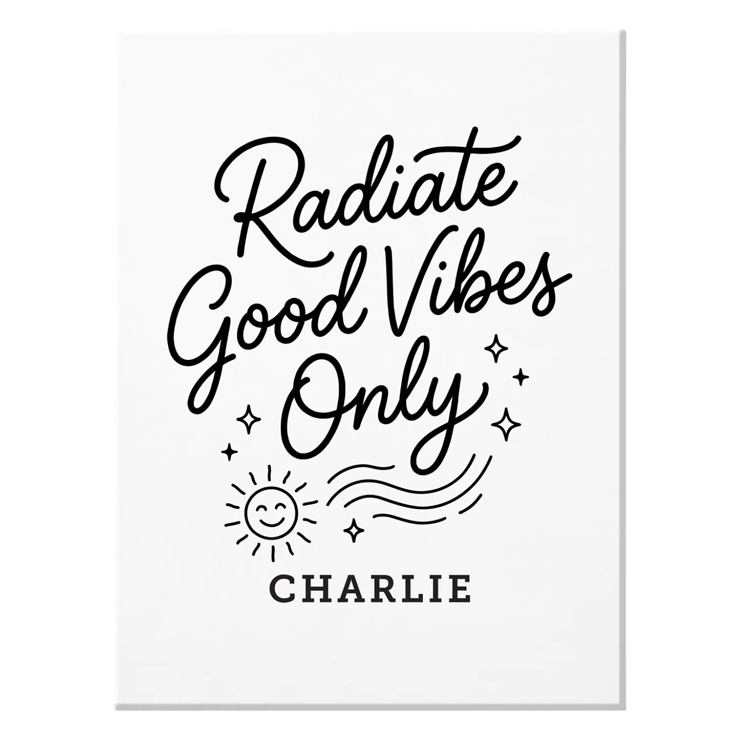 Radiate Good Vibes Only Canvas