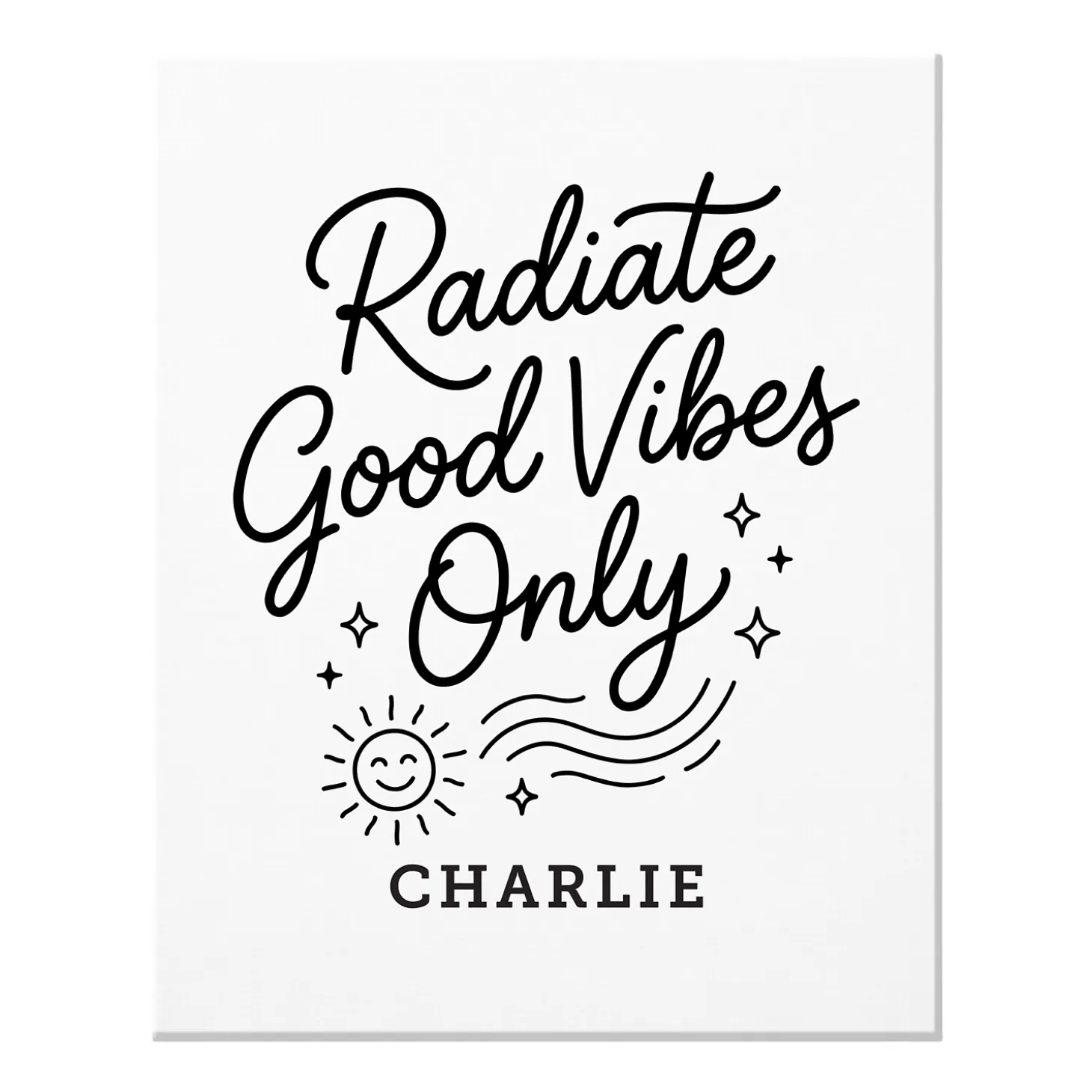 Radiate Good Vibes Only Canvas
