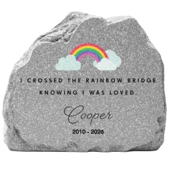 Rainbow Crossings Pet Memorial Garden Stone