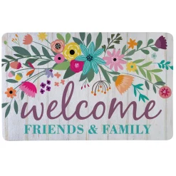 Rainbow Flowers Doormat