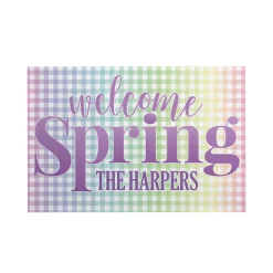 Rainbow Gingham Doormat