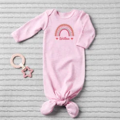 Rainbow Name Baby Knotted Gown