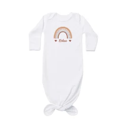 Rainbow Name Baby Knotted Gown