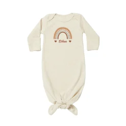 Rainbow Name Baby Knotted Gown