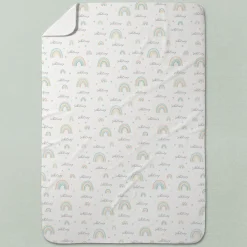 Rainbow Name Baby Swaddle Blanket