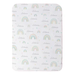 Rainbow Name Sherpa Baby Blanket
