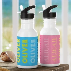 Rainbow Name Water Bottle