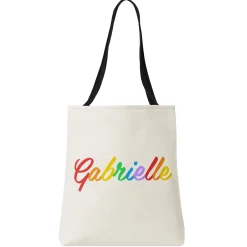 Rainbow Script Tote Bag