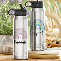 Rainbow Wishes Stainless Steel Water Bottle