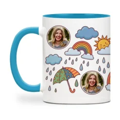 Raindrops and Rainbows Photo Mug