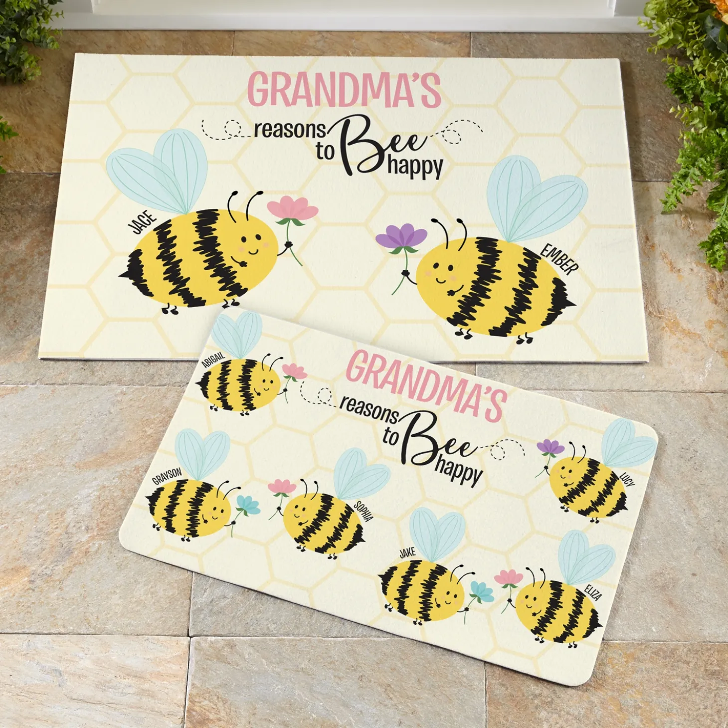 Reasons to Bee Happy Doormat