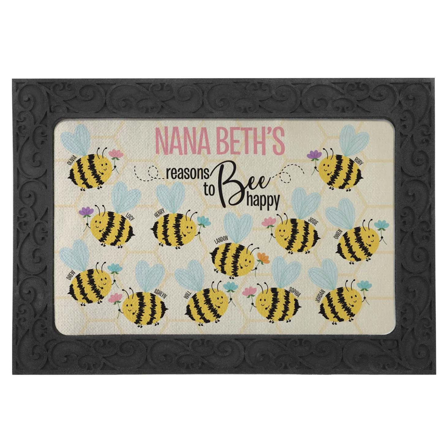 Reasons to Bee Happy Doormat
