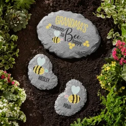 Reasons to Bee Happy Garden Stone