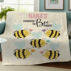Reasons to Bee Happy Plush Blanket