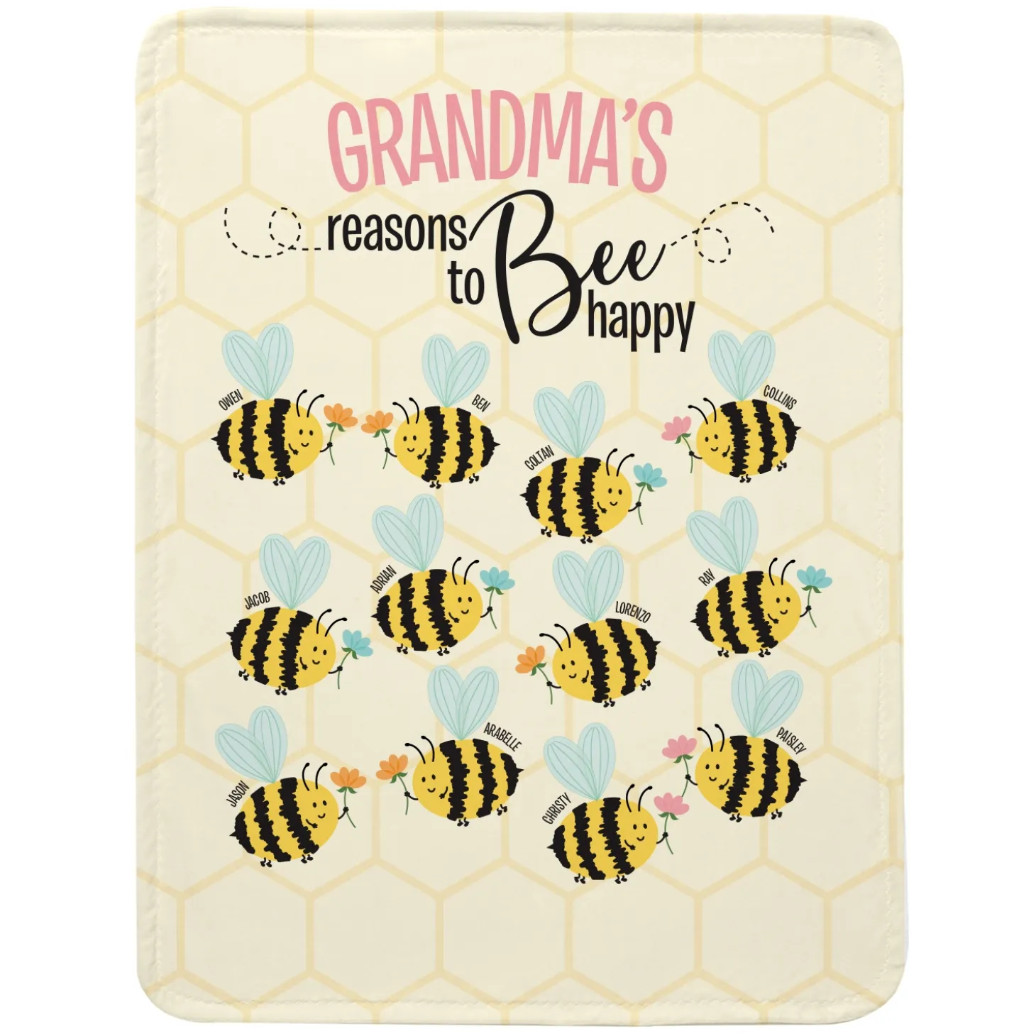 Reasons to Bee Happy Plush Blanket