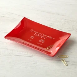 Reasons Why Etched Glass Catchall - Red