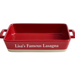 Rectangular Ceramic Stoneware Lasagna Dish