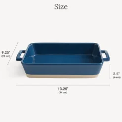 Rectangular Ceramic Stoneware Lasagna Dish