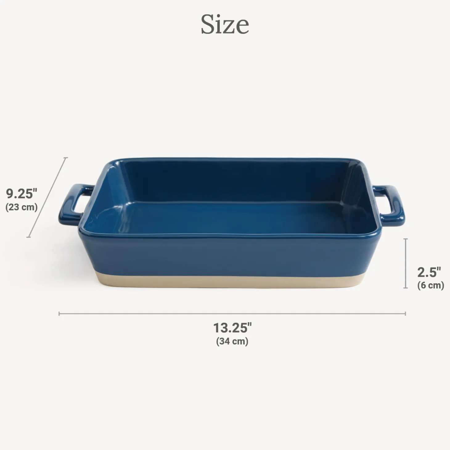 Rectangular Ceramic Stoneware Lasagna Dish