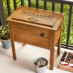 Refreshment Station Outdoor Wooden Cooler