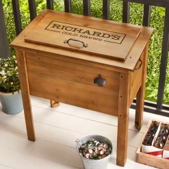 Refreshment Station Outdoor Wooden Cooler