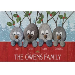 Reindeer Rocks Family Doormat