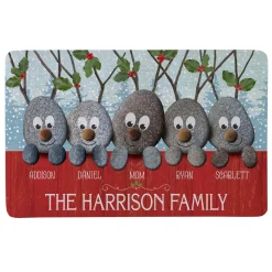 Reindeer Rocks Family Doormat