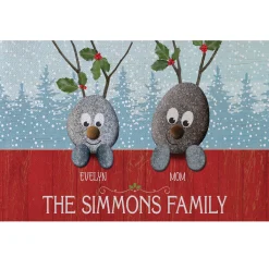 Reindeer Rocks Family Doormat