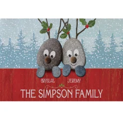 Reindeer Rocks Family Doormat