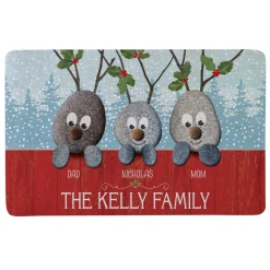 Reindeer Rocks Family Doormat