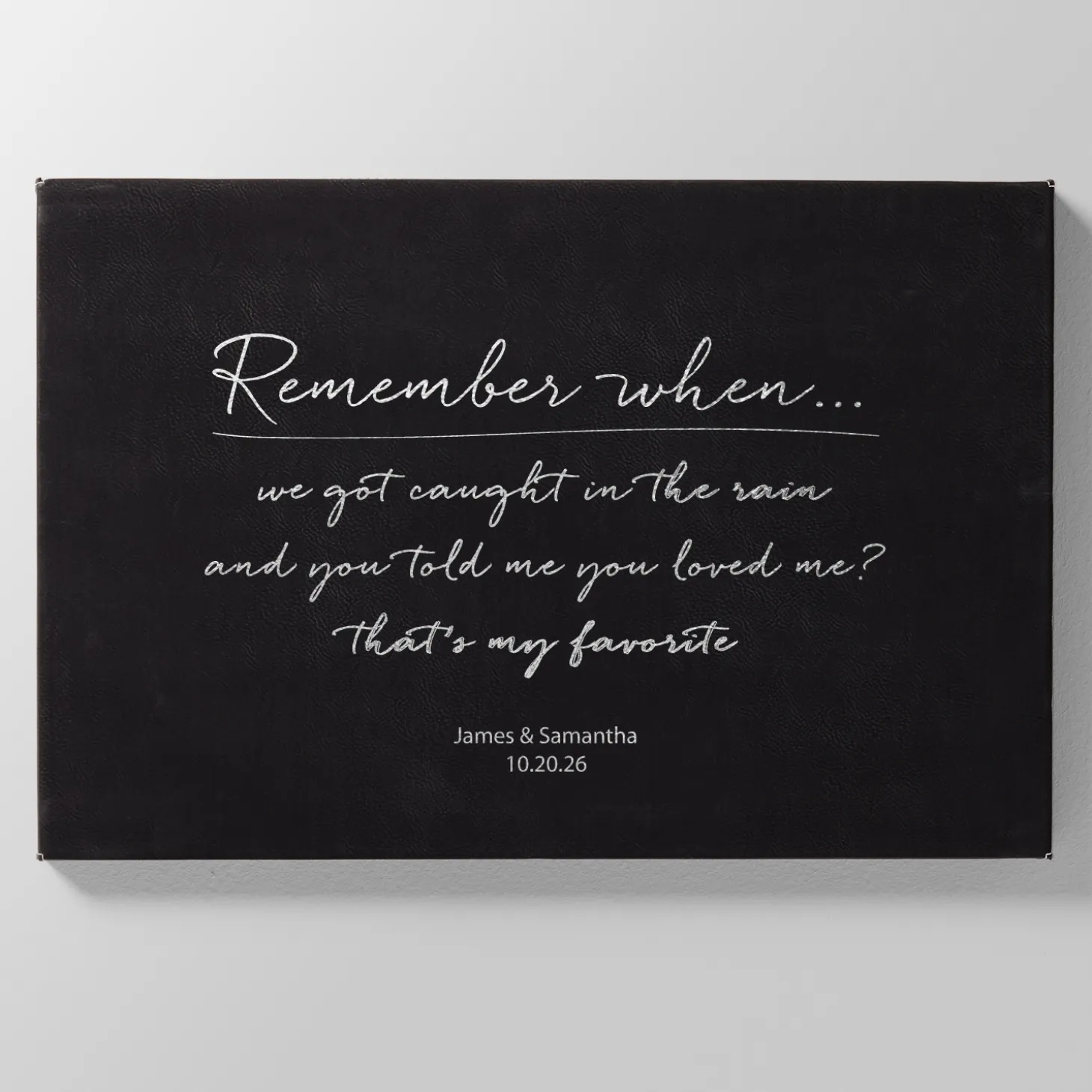 Remember When Leather Wall Art