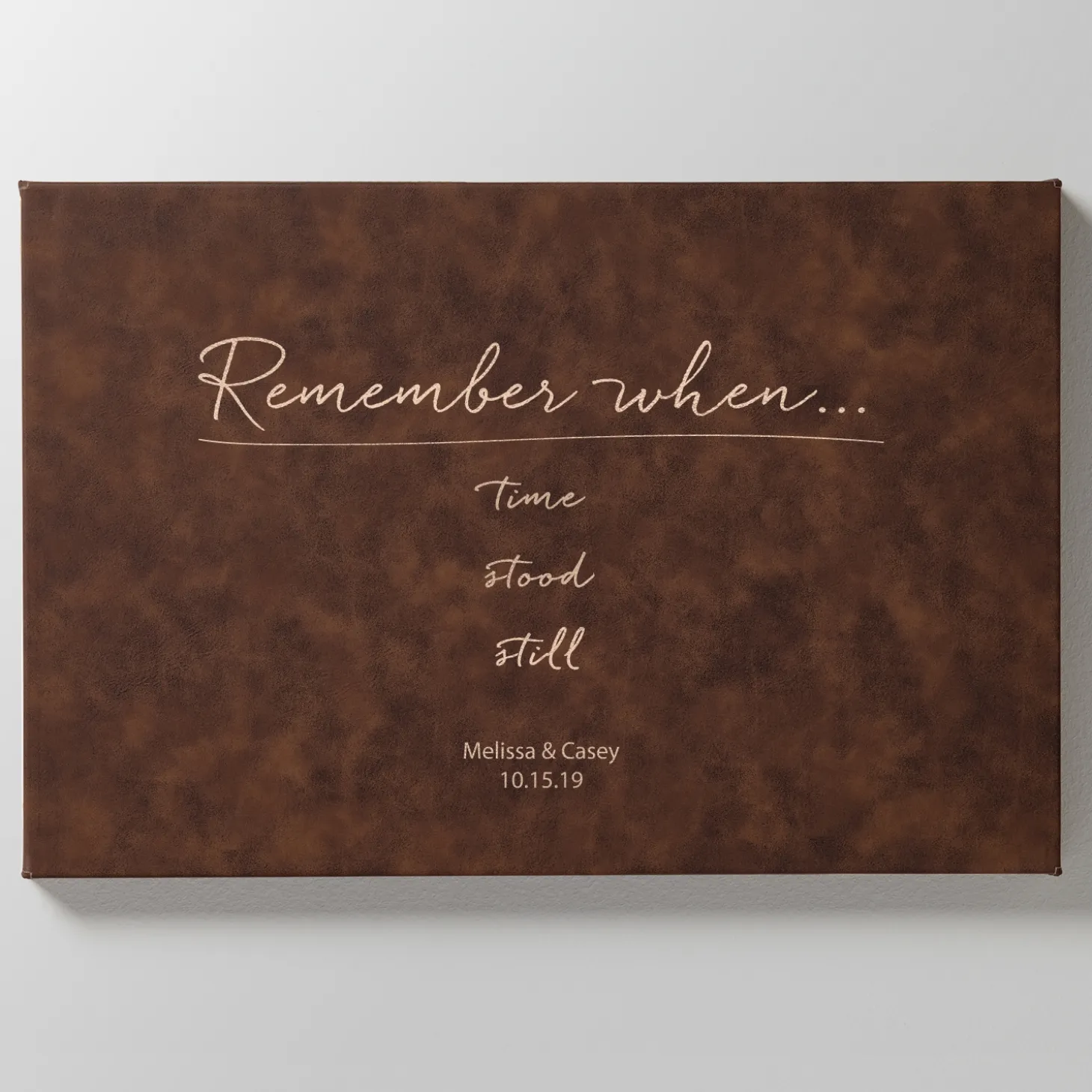Remember When Leather Wall Art